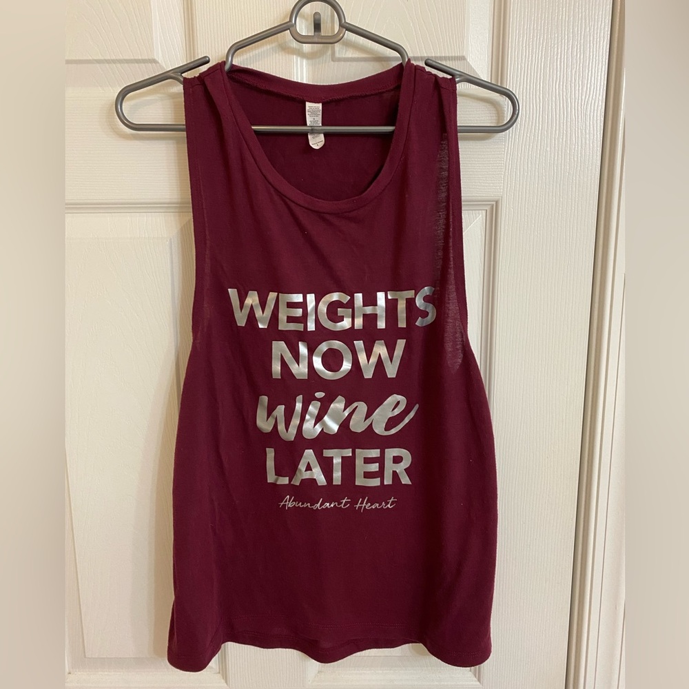 Burgundy Muscle Work Out T-Shirt